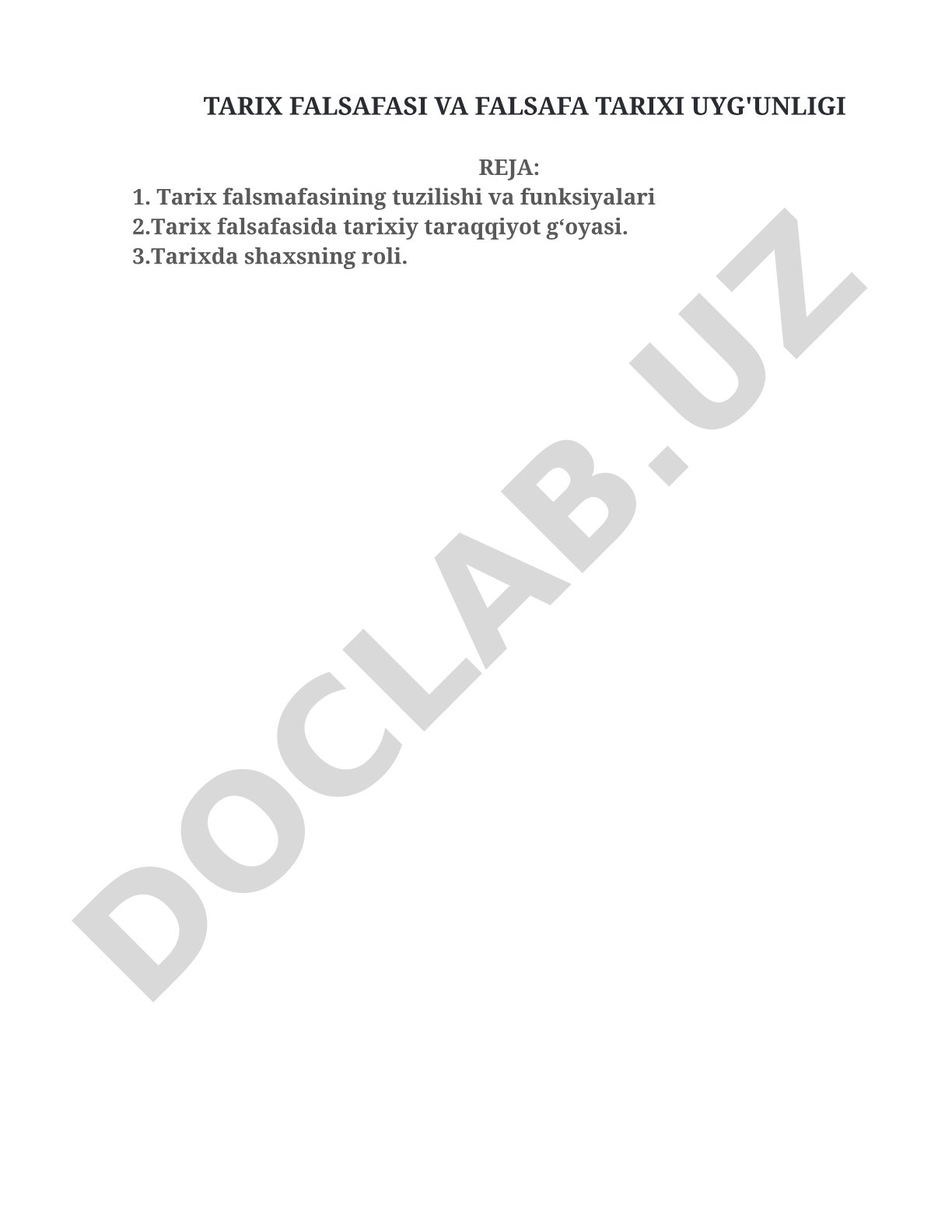 Tarix falsafasi va falsafa tarixi uyg'unligi