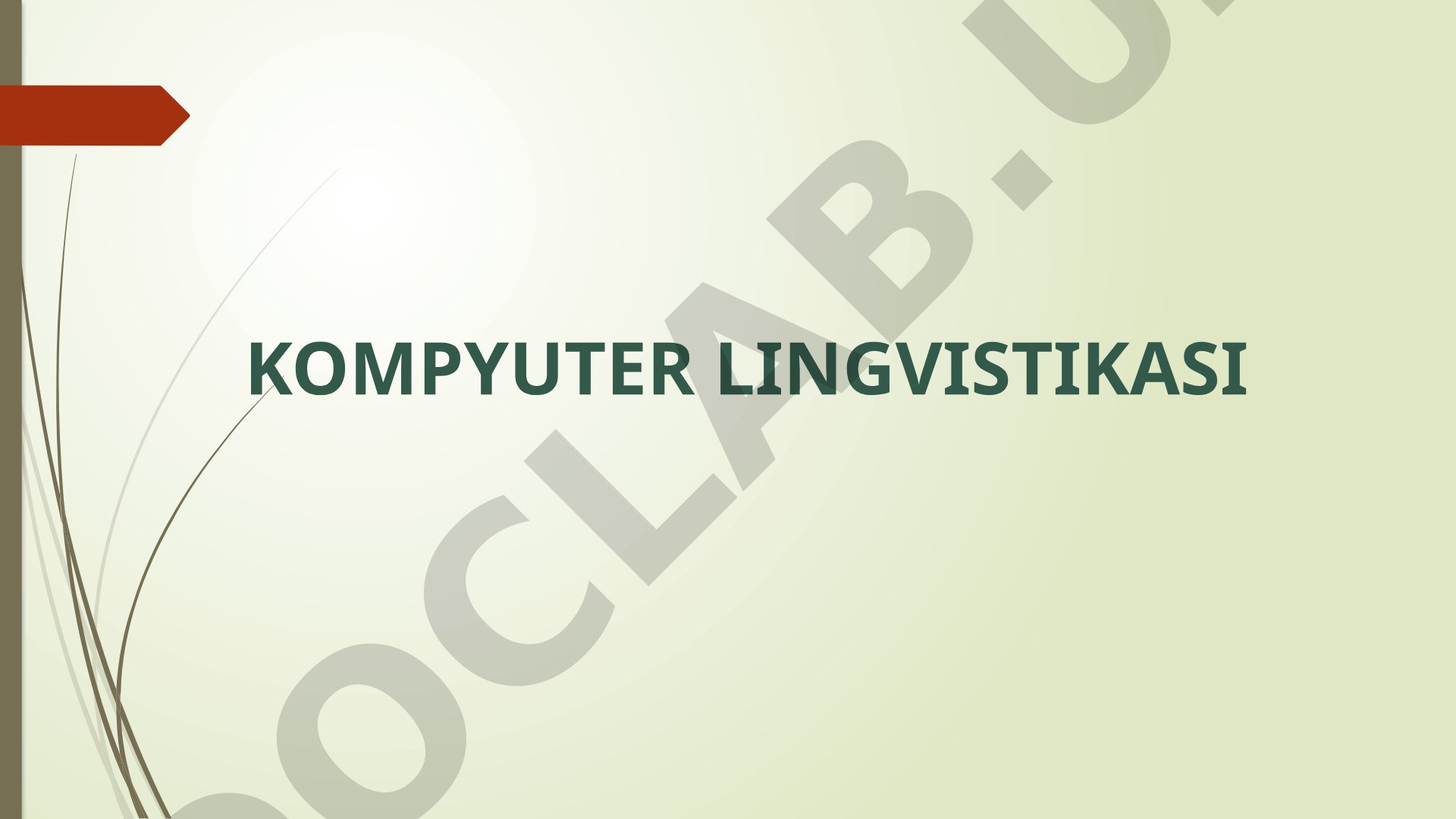 Kompyuter lingvistikasi taqdimoti