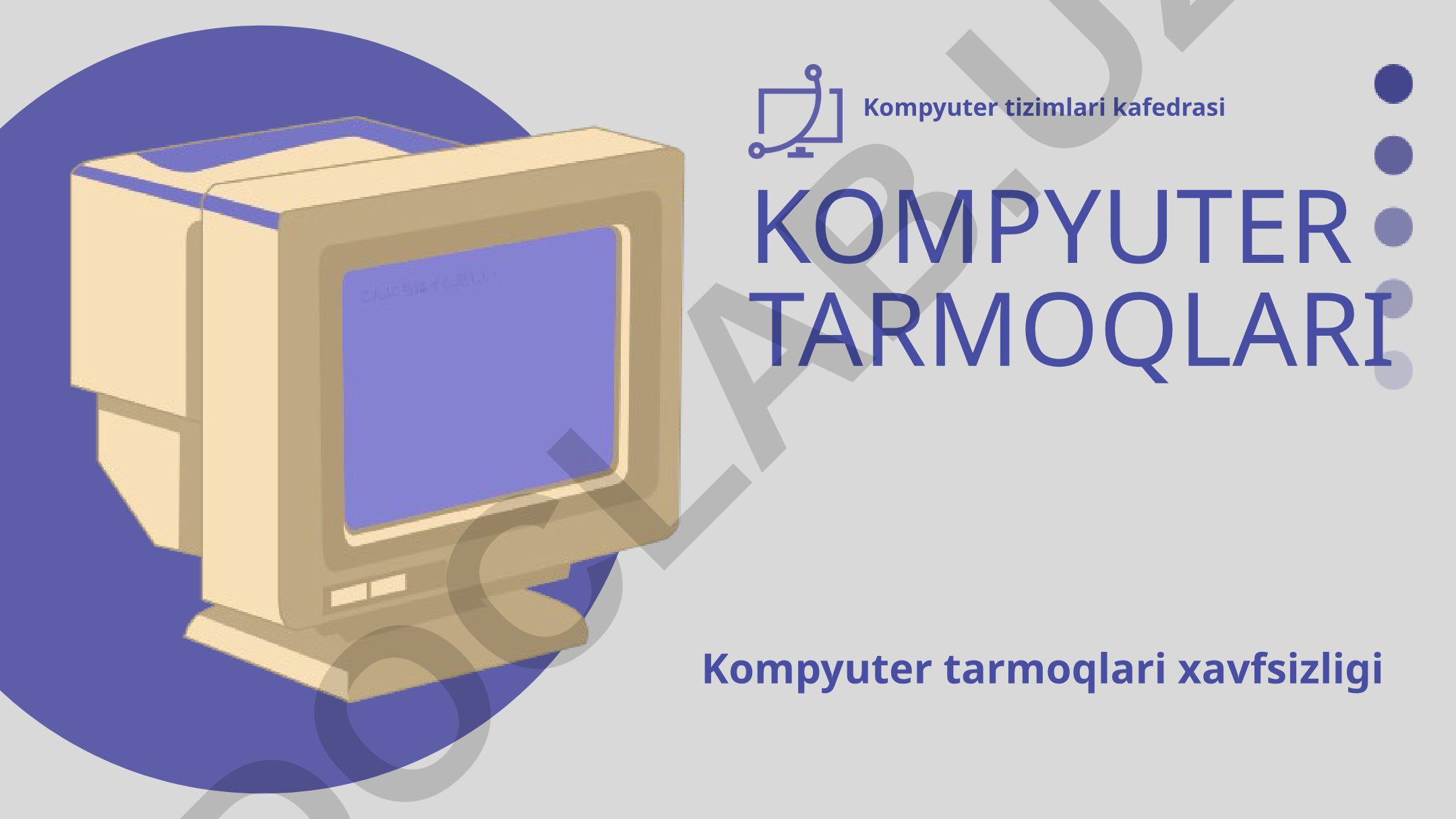 Kompyuter tarmoqlari xavfsizligi