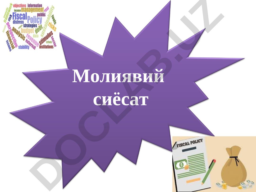 Молиявий сиёсат ва давлат сиёсати