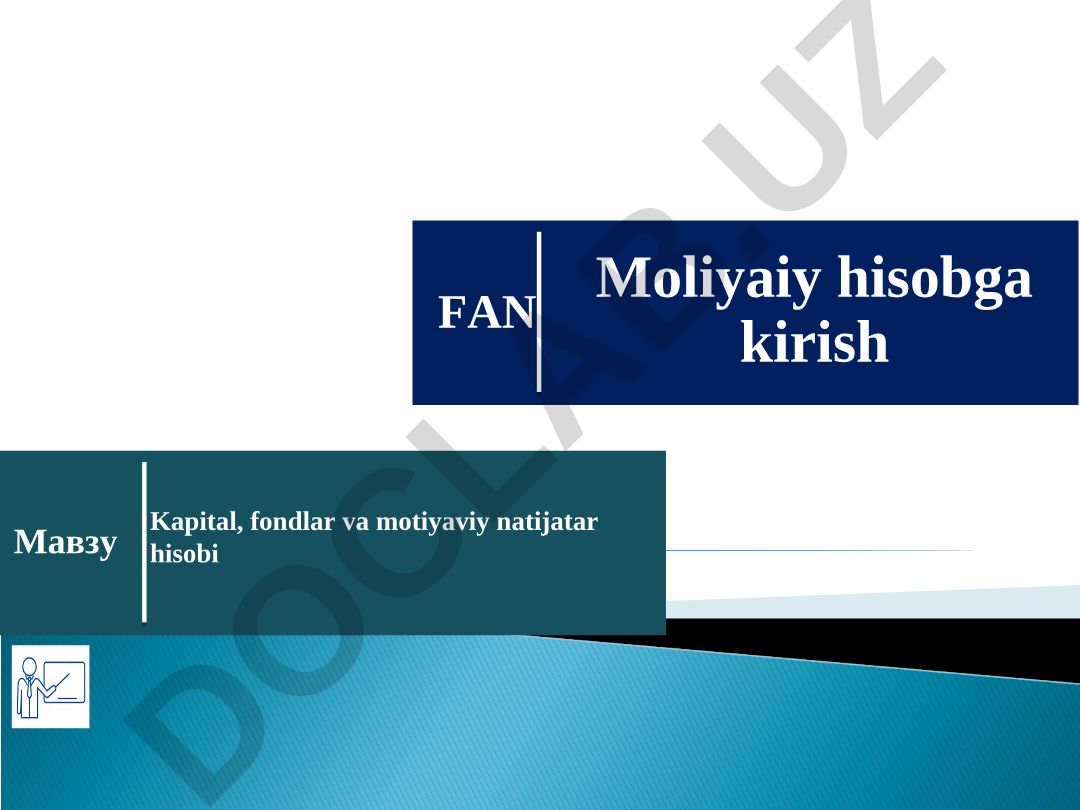 Kapital, fondlar va moddiy natijalar hisobi