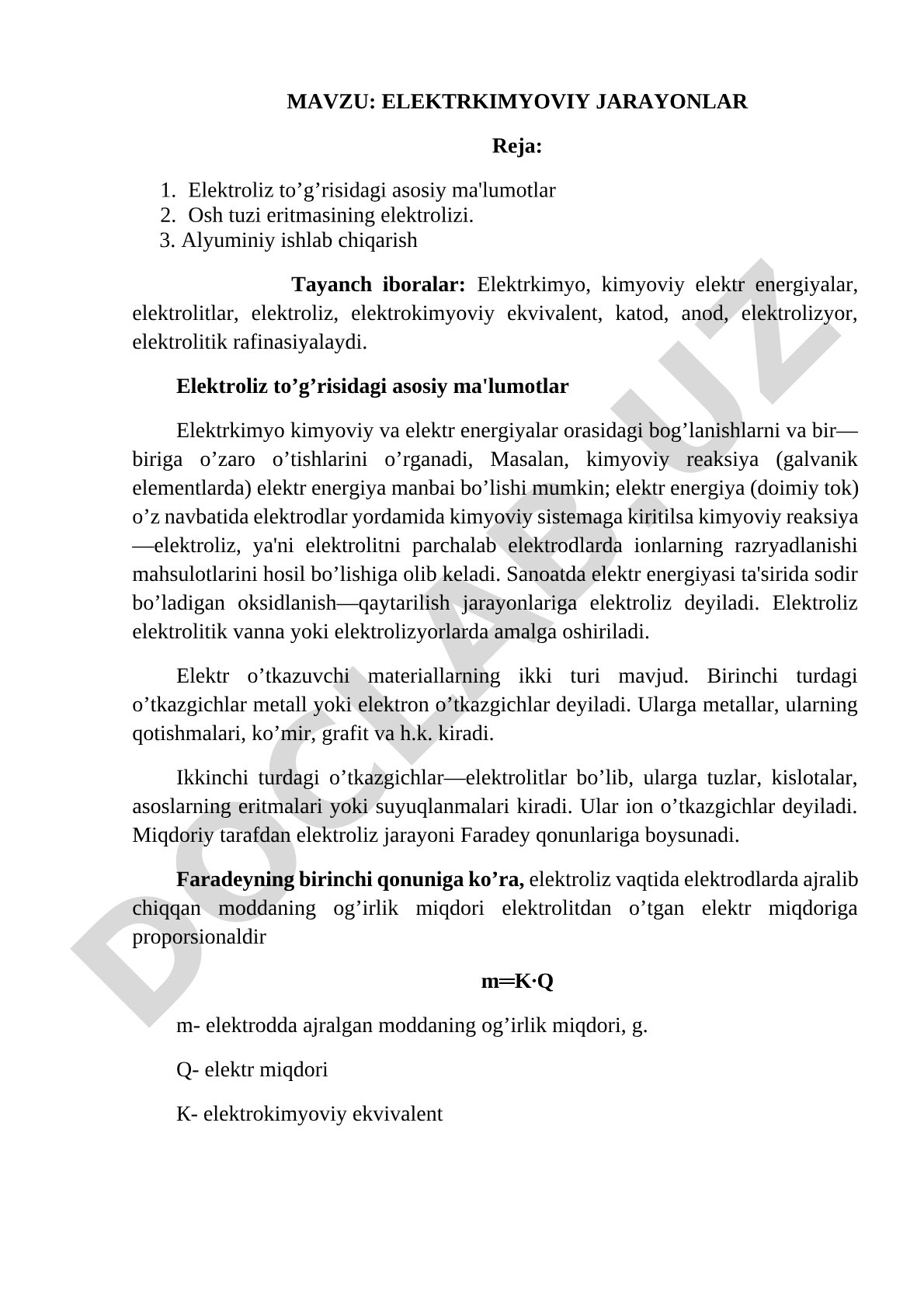 ELEKTRKIMYOVIY JARAYONLAR