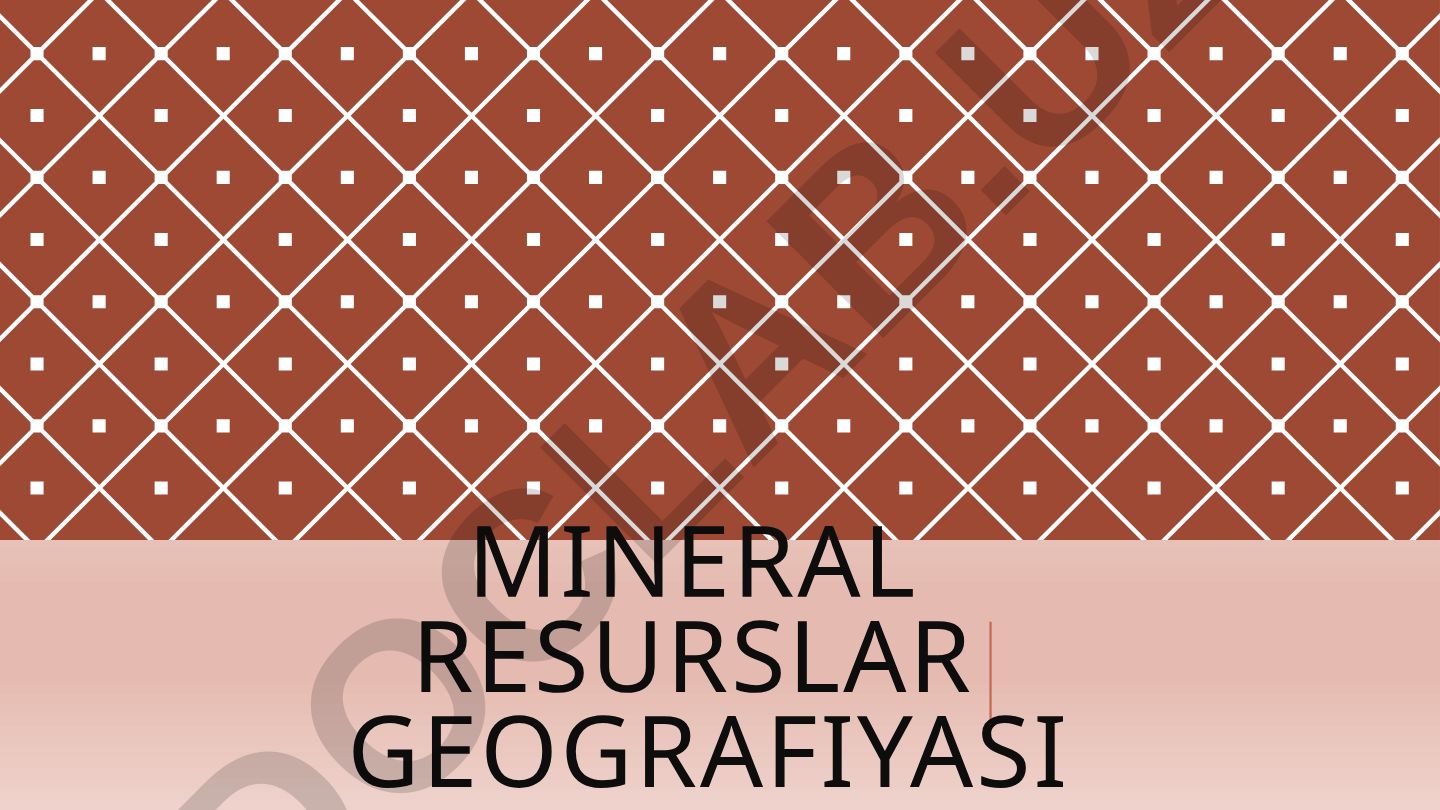 Mineral resurslar geografiyasi va turlari
