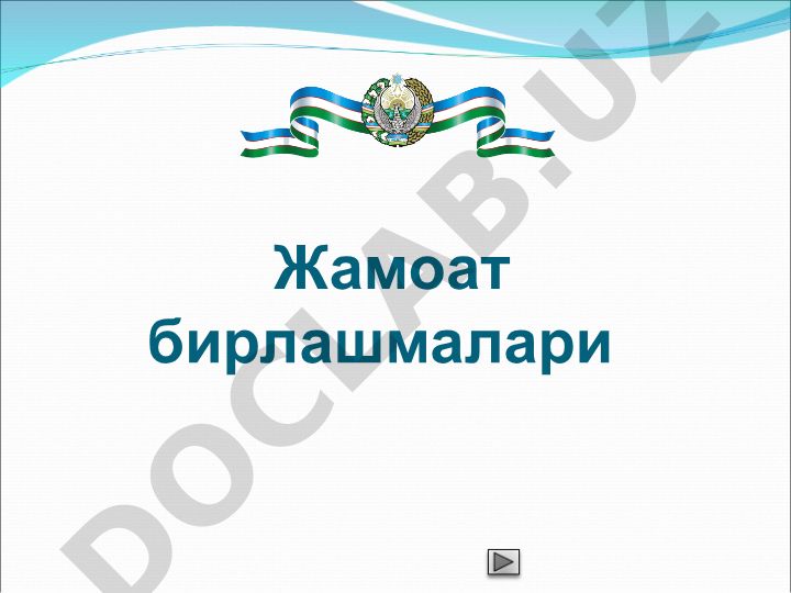 Жамоат бирлашмалари тизими, турлари ва вазифалари