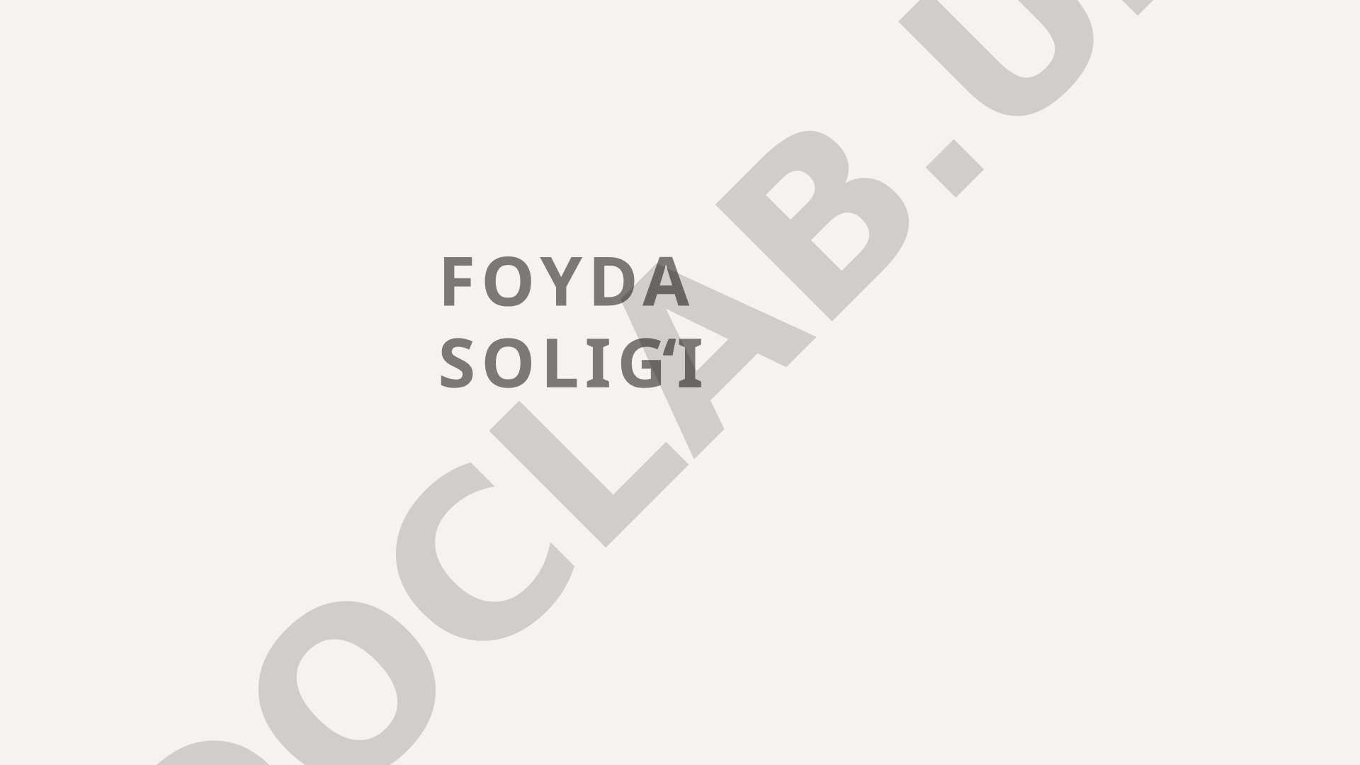 Foyda solig'i to'lovchilar va soliq hisoblash tamoyillari