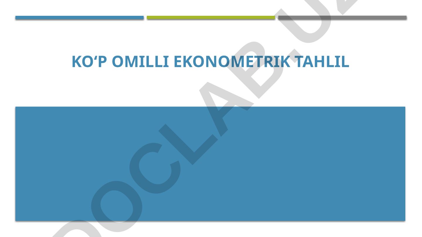 Ko'p omilli ekonometrik tahlil