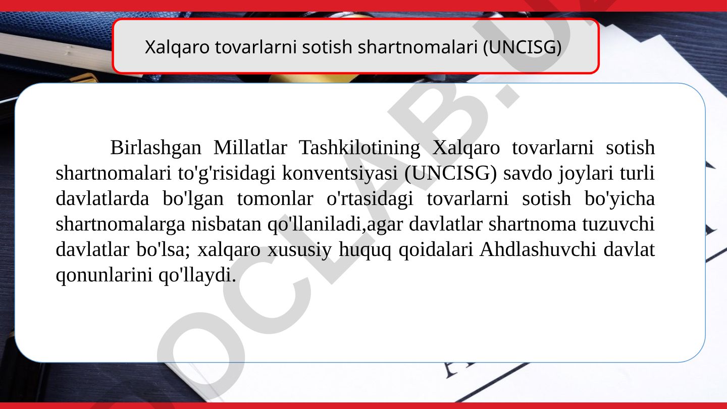 Xalqaro tovarlarni sotish shartnomalari (UNCISG)