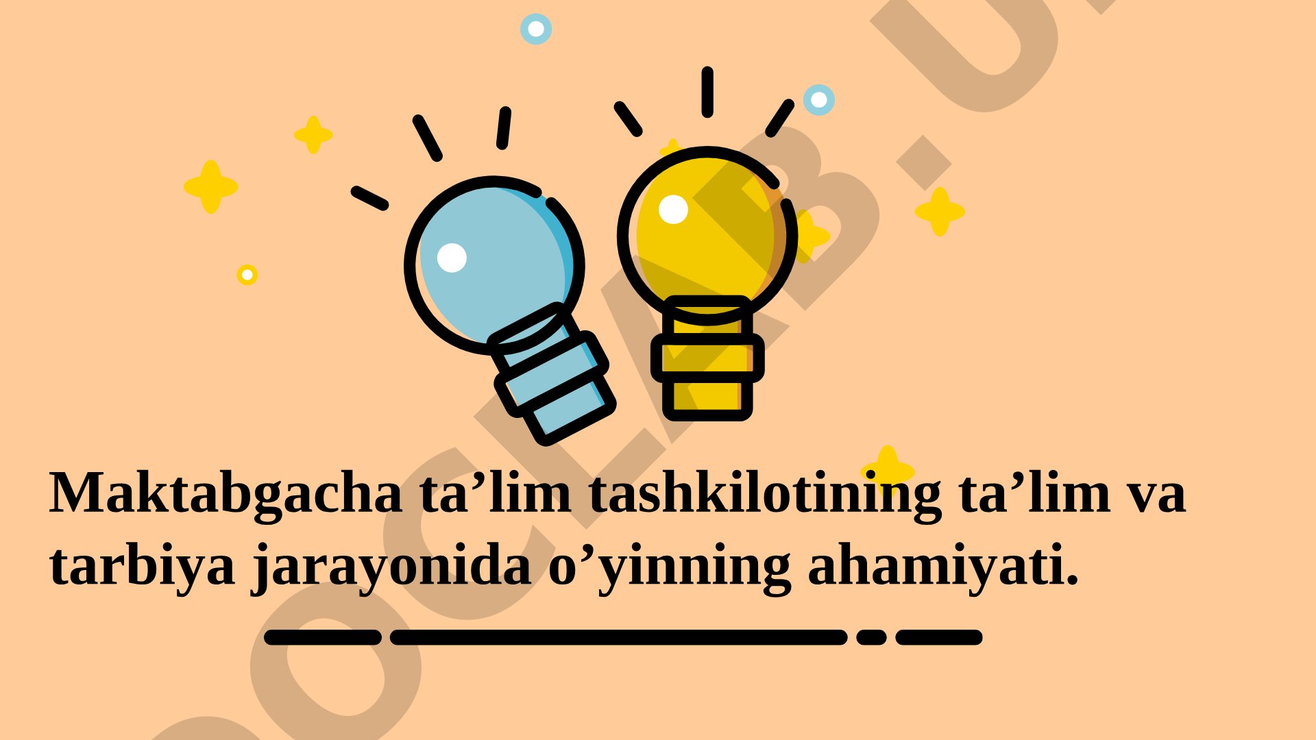Maktabgacha ta’lim tashkilotining ta’lim va tarbiya jarayonida o’yinning ahamiyati