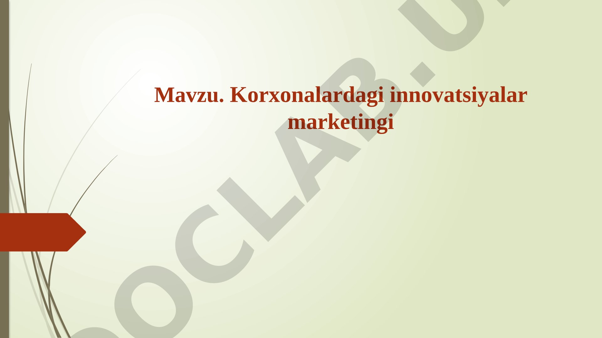 Korxonalardagi innovatsiyalar marketingi