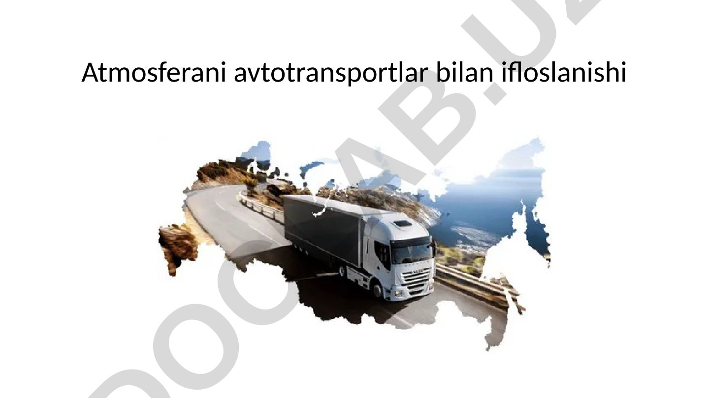 Toshkent shahrida atmosfera ifloslanishi va transport cheklovlari