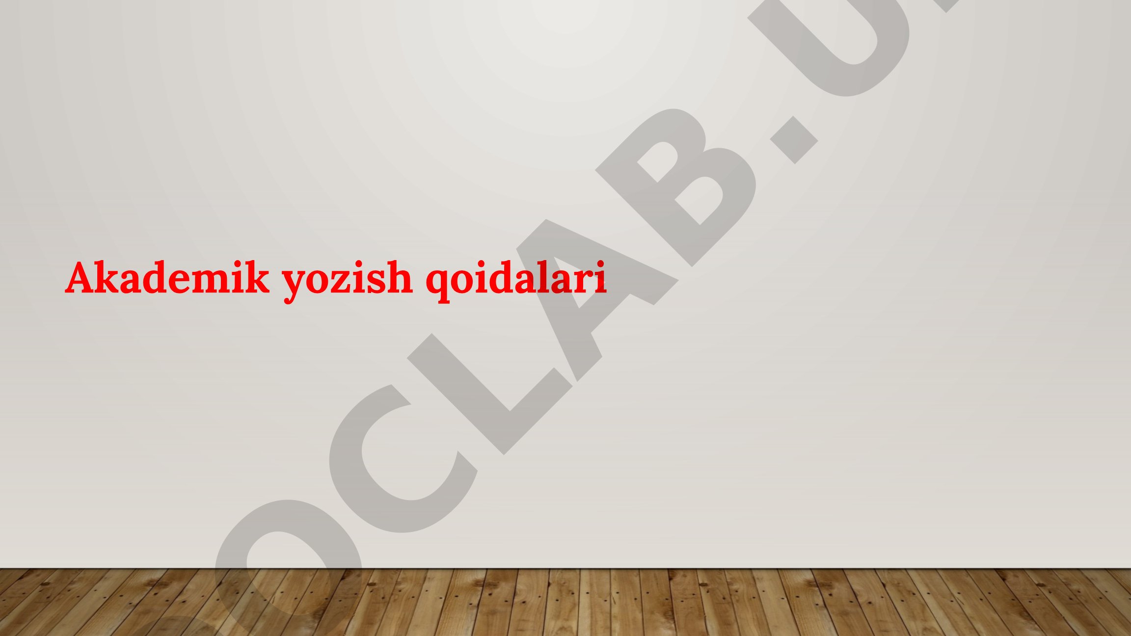 Akademik yozish qoidalari