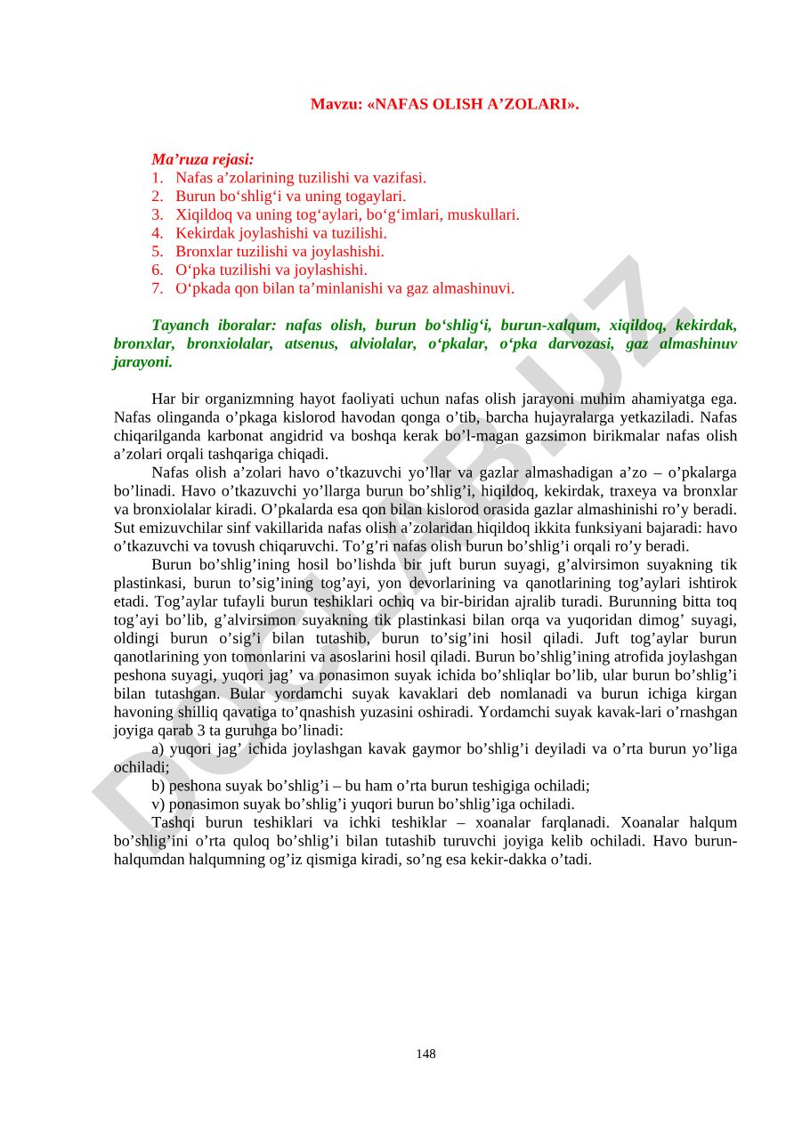 «NAFAS OLISH A’ZOLARI»