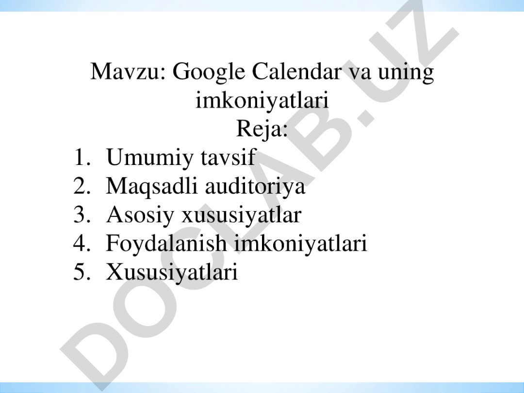 Google Taqvim siyosatlari va axborot xavfsizligi