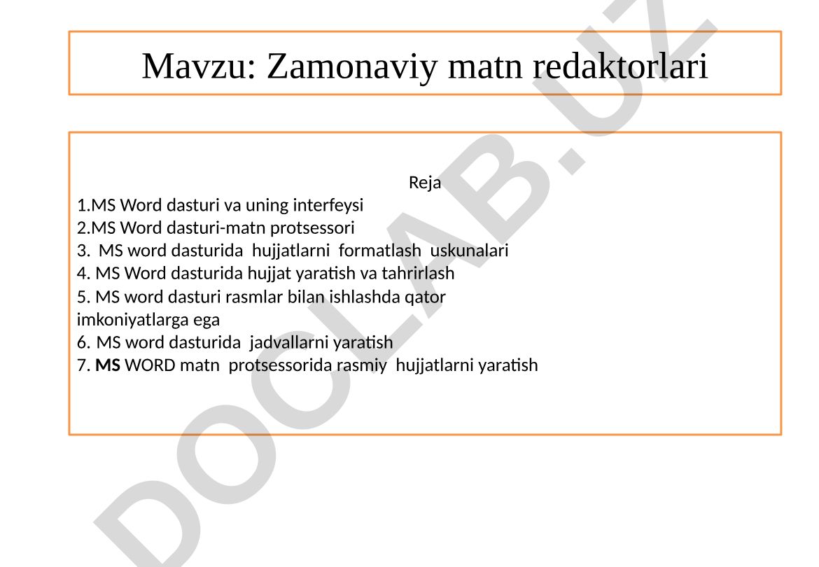 Zamonaviy matn redaktorlari
