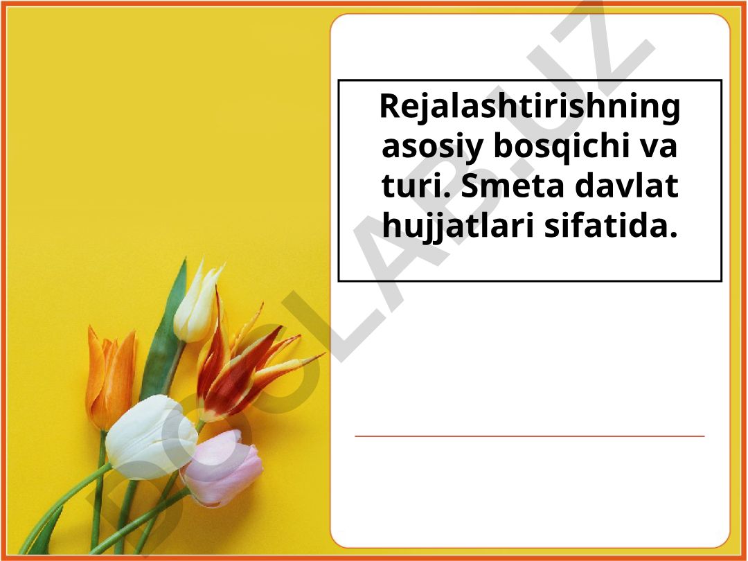 Maktabgacha ta'lim muassasalarini loyihalashtirish va rejalashtirish