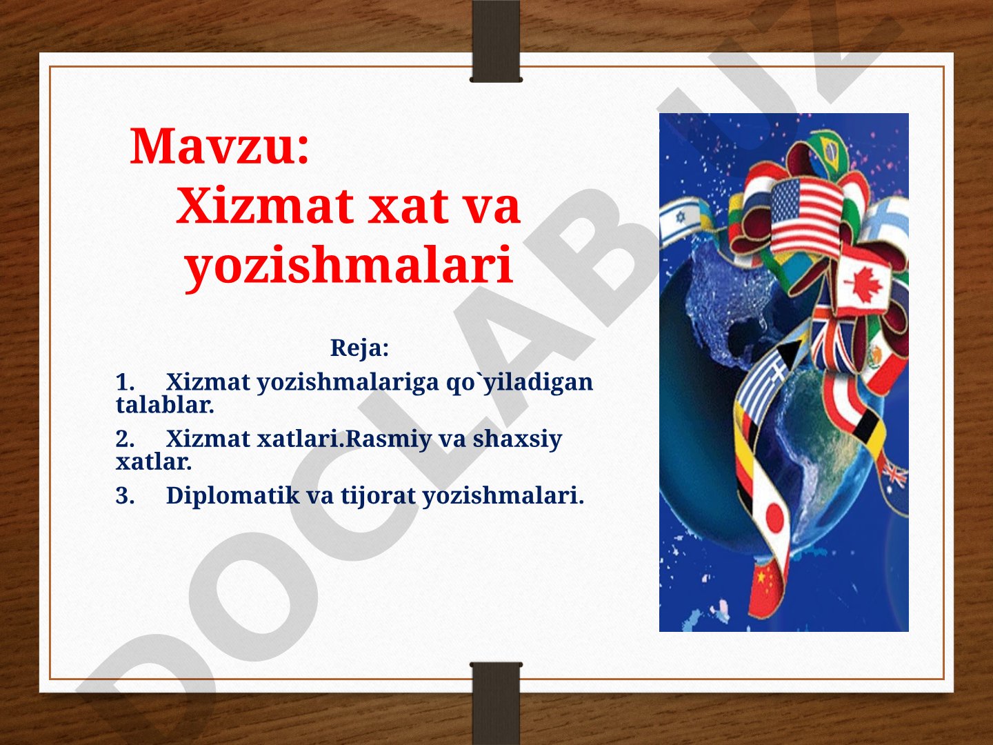 Xizmat xat va yozishmalari