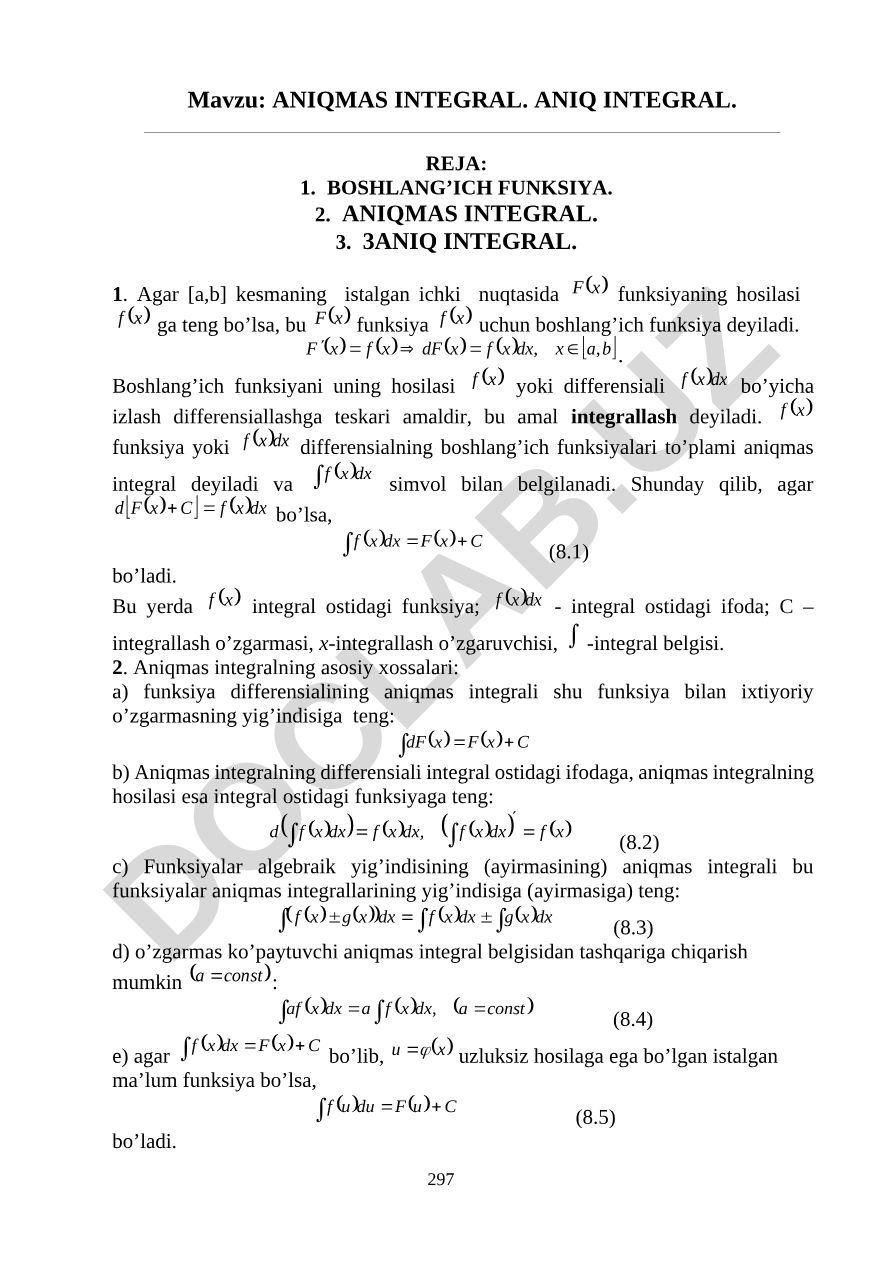 ANIQMAS INTEGRAL. ANIQ INTEGRAL