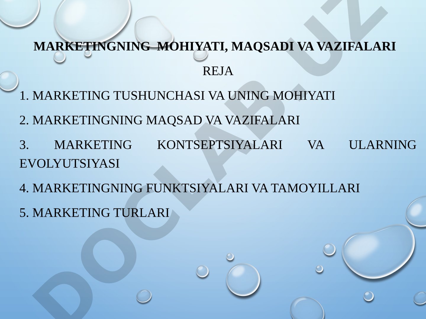 Marketingning mohiyati, maqsadi va vazifalari