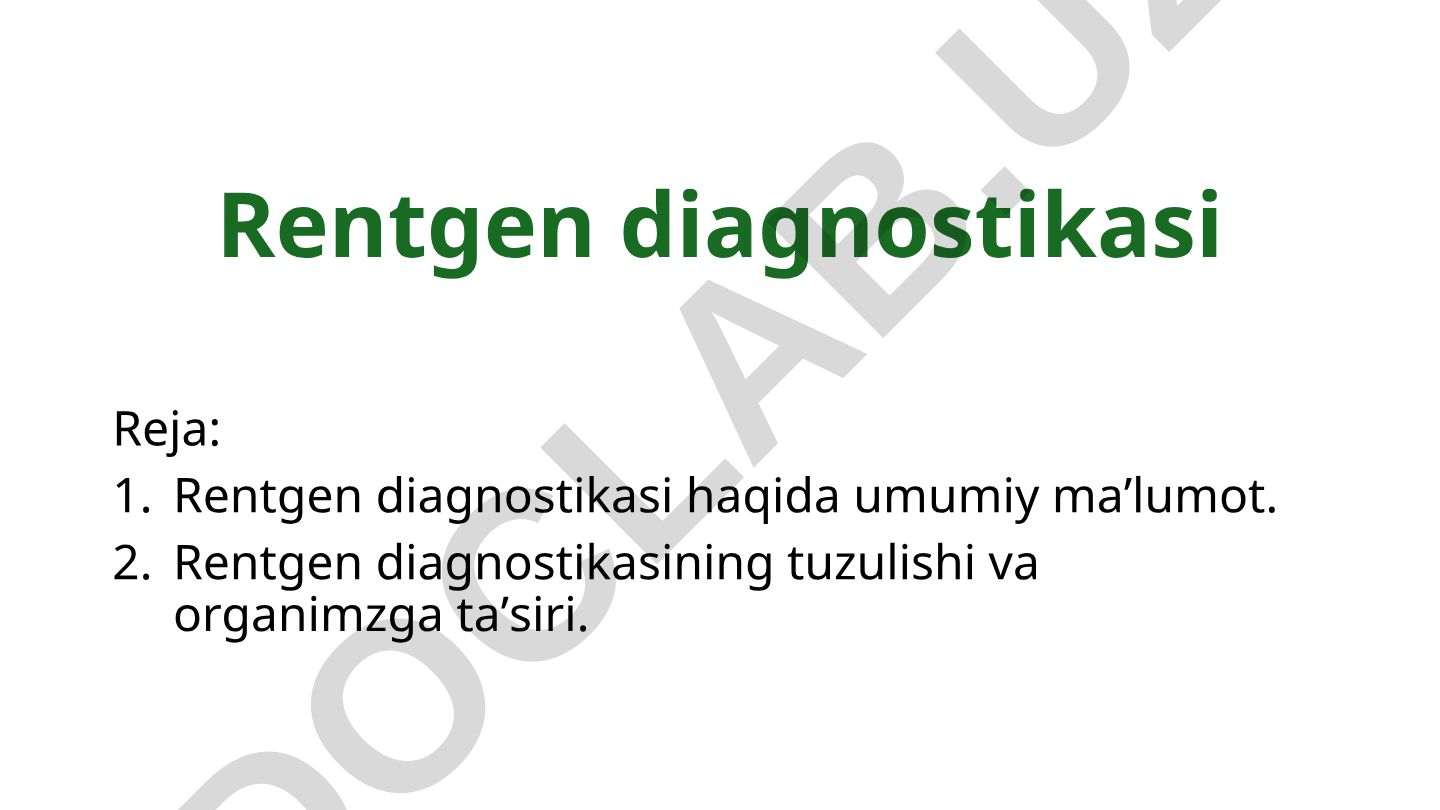 Rentgen diagnostikasi