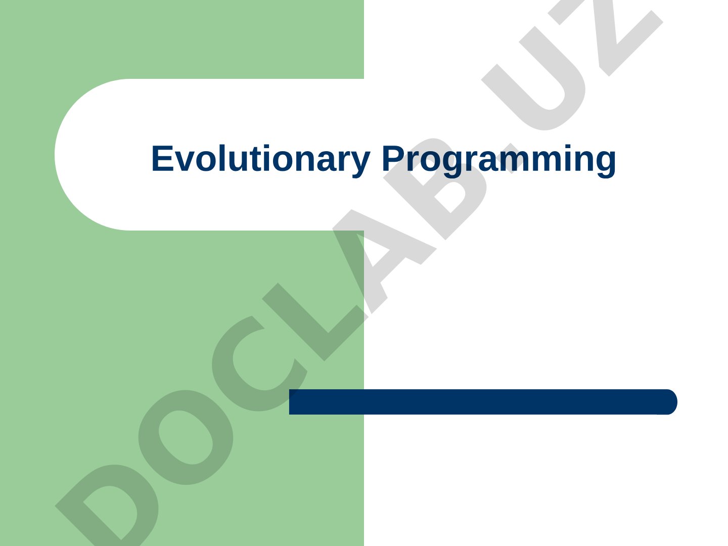 Evolutionary Programming taqdimoti