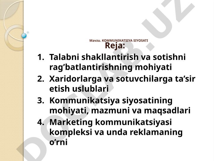 KOMMUNIKATSIYA SIYOSATI