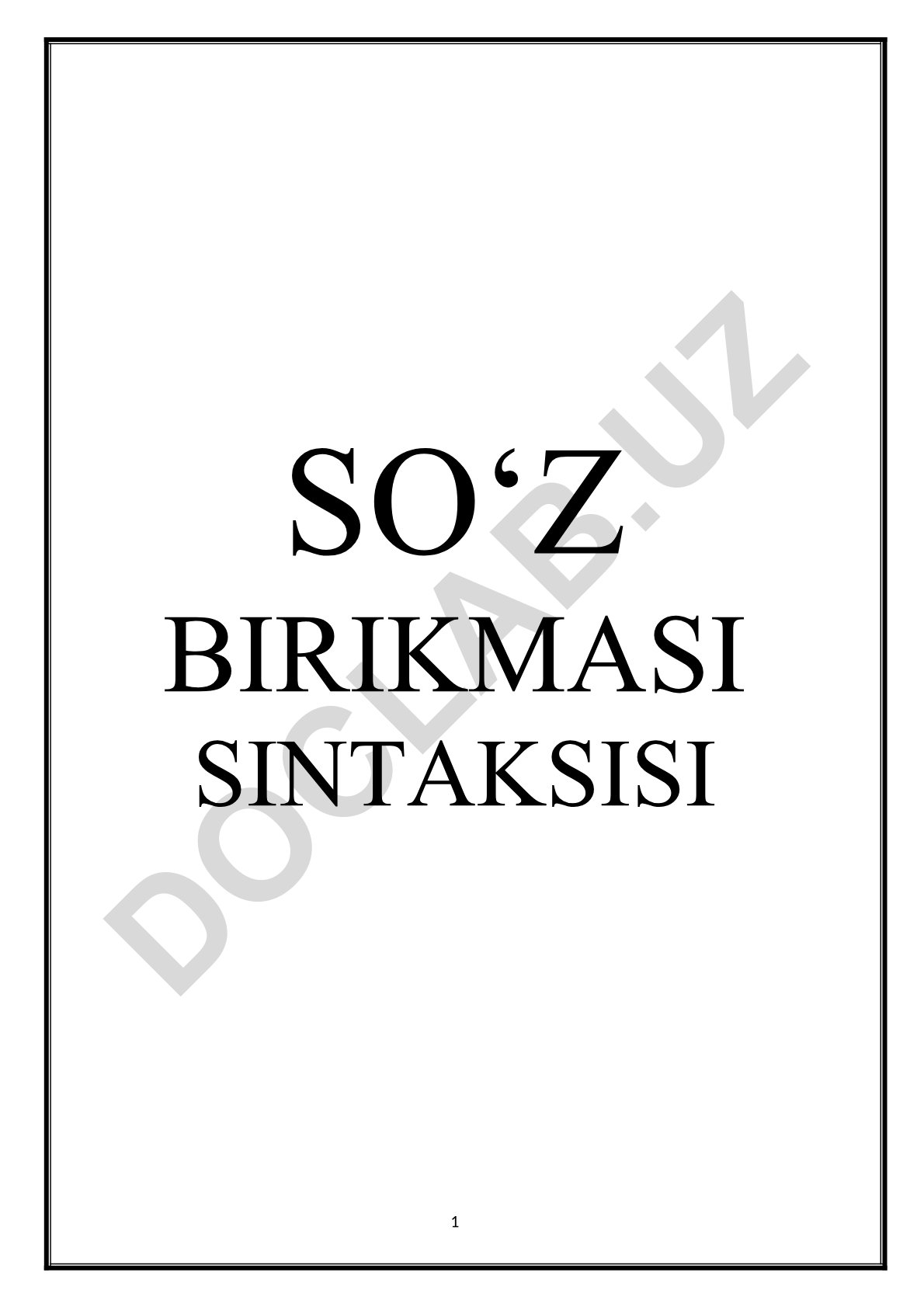 So‘z birikmasi sintaksisi