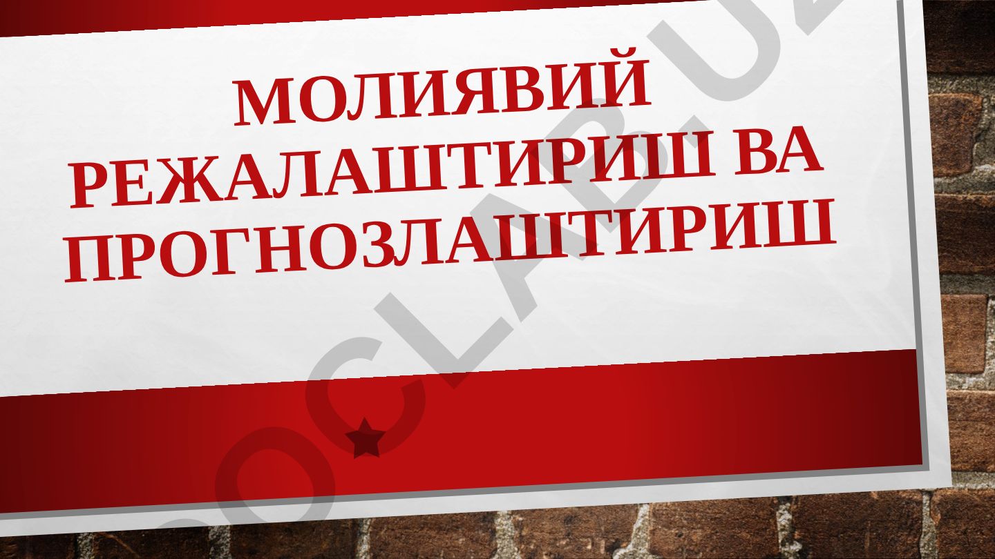 Moliyaviy rejalashtirish va prognozlash
