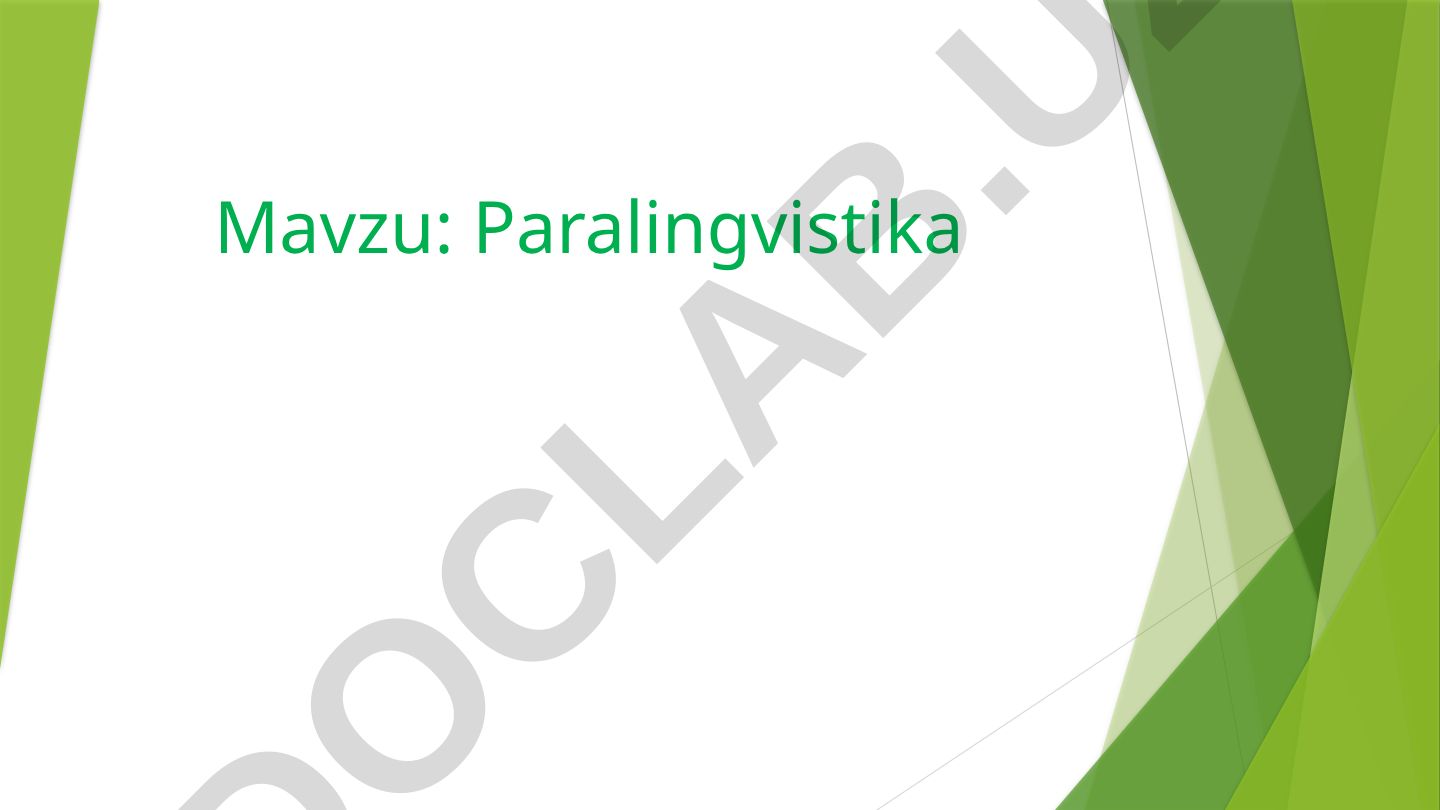 Paralingvistika