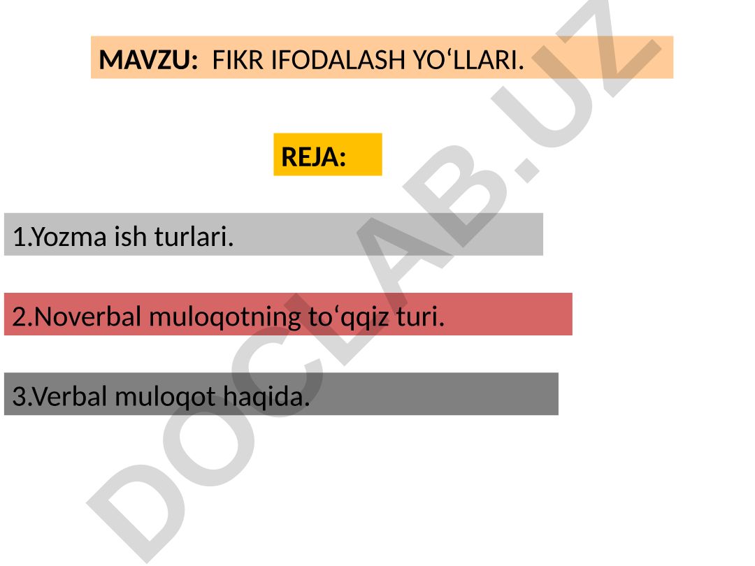 FIKR IFODALASH YOʻLLARI