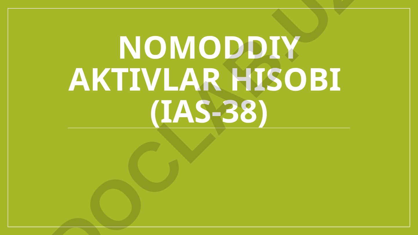 Nomoddiy aktivlar hisobi (IAS-38)