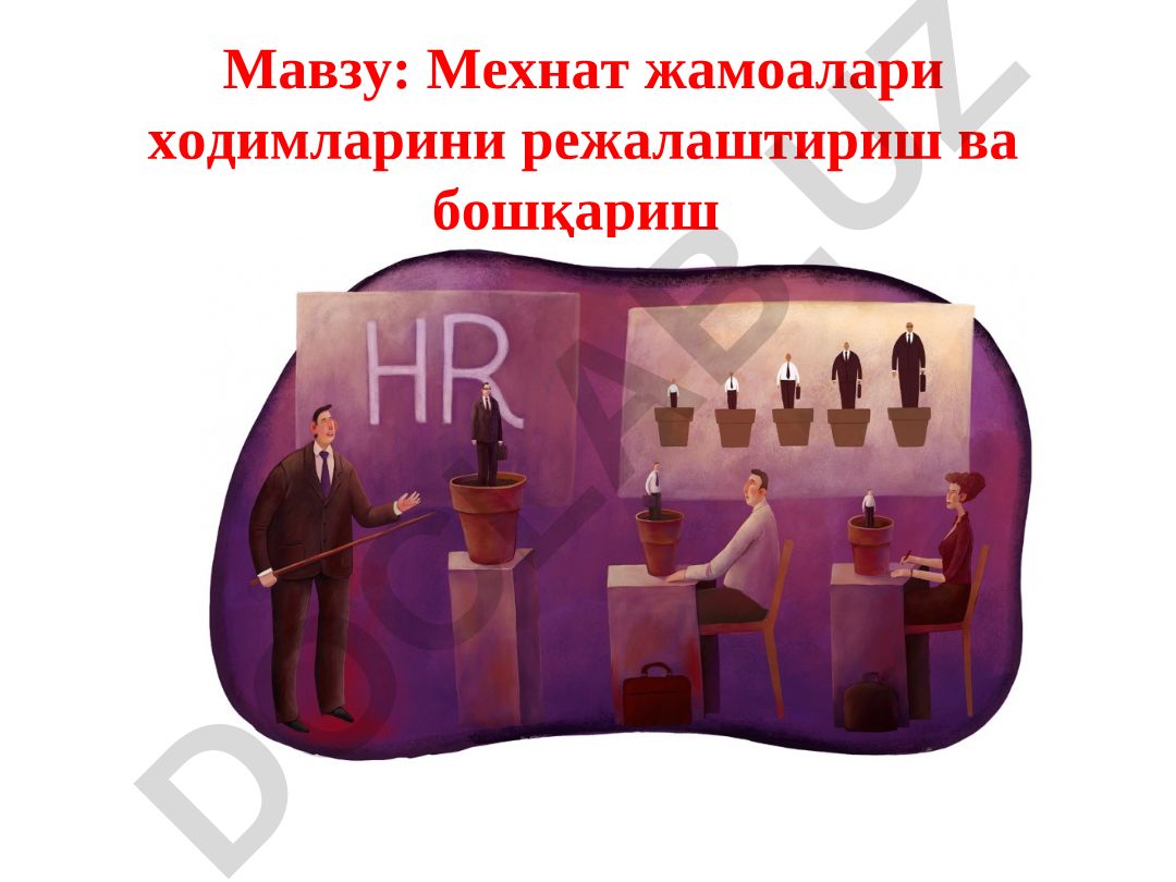 Мехнат жамоалари ходимларини режалаштириш ва бошқариш
