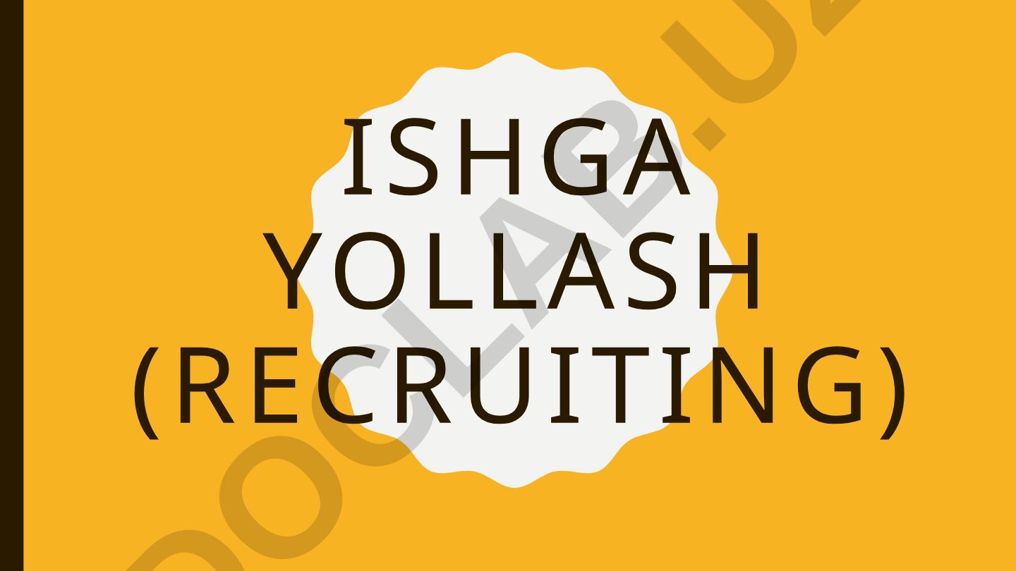 Ishga yollash va qabul qilish jarayonlari