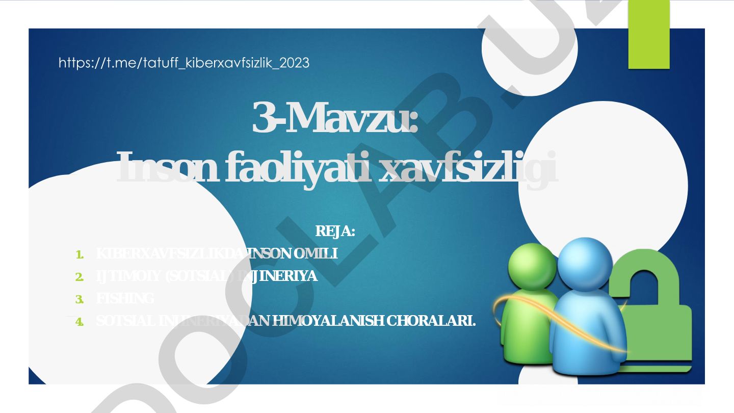 Inson faoliyati xavfsizligi