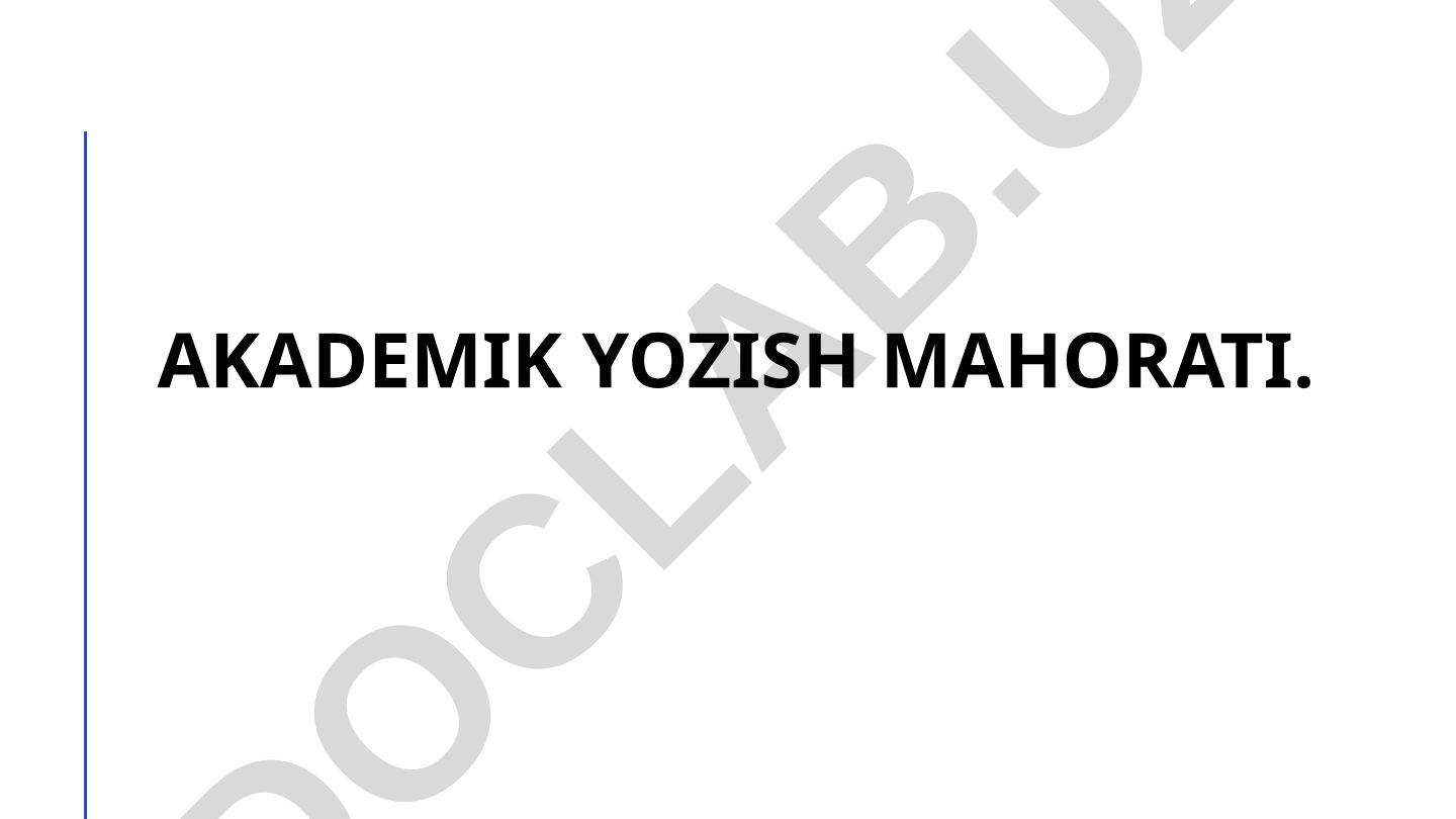 Akademik yozish mahorati