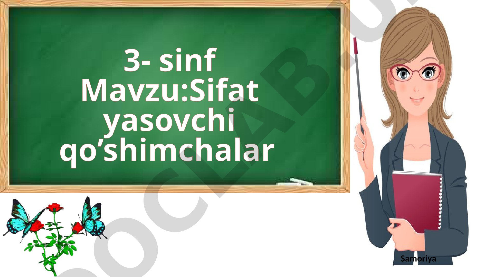 Sifat yasovchi qo'shimchalar