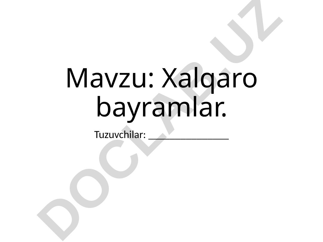 Xalqaro bayramlar