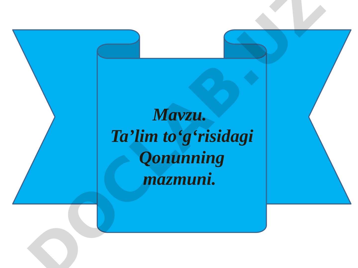 Ta’lim to‘g‘risidagi Qonunning mazmuni