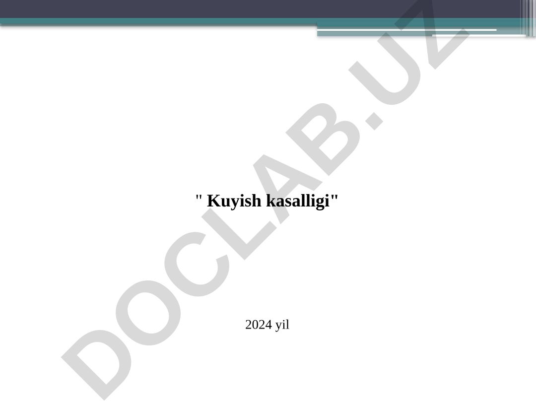 Kuyish kasalligi: turlari, tasnifi va zarar omillari