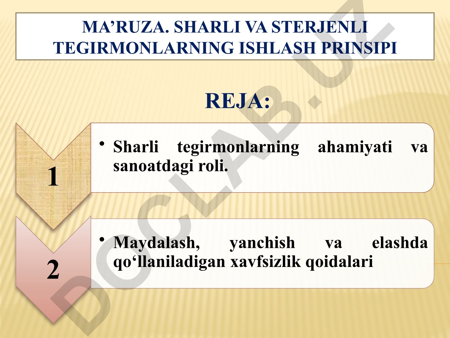 Sharli va sterjenli tegirmonlarning ishlash prinsipi