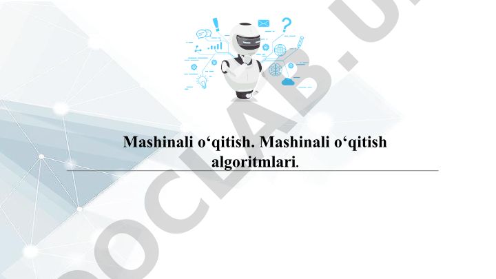 Mashinali o'qitish algoritmlari va statistik usullar