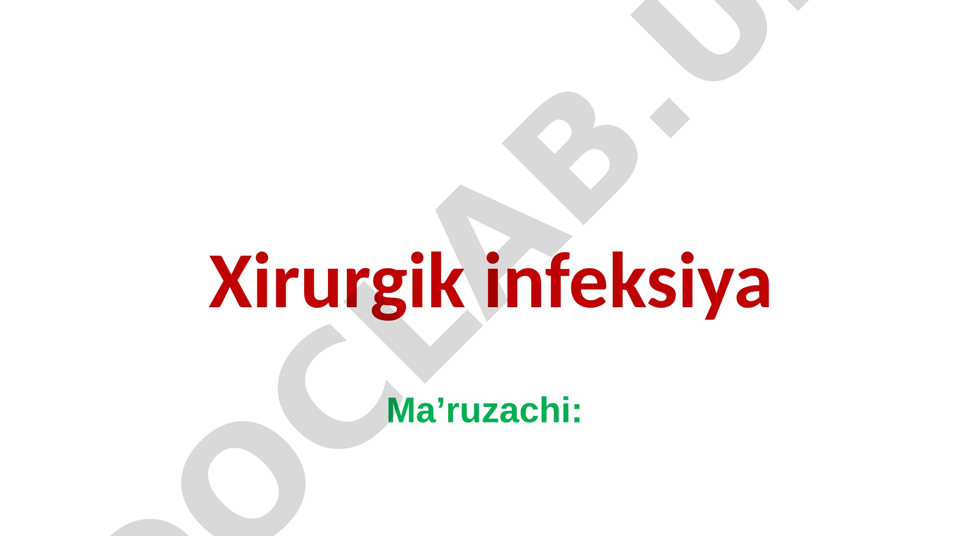 Xirurgik infeksiya