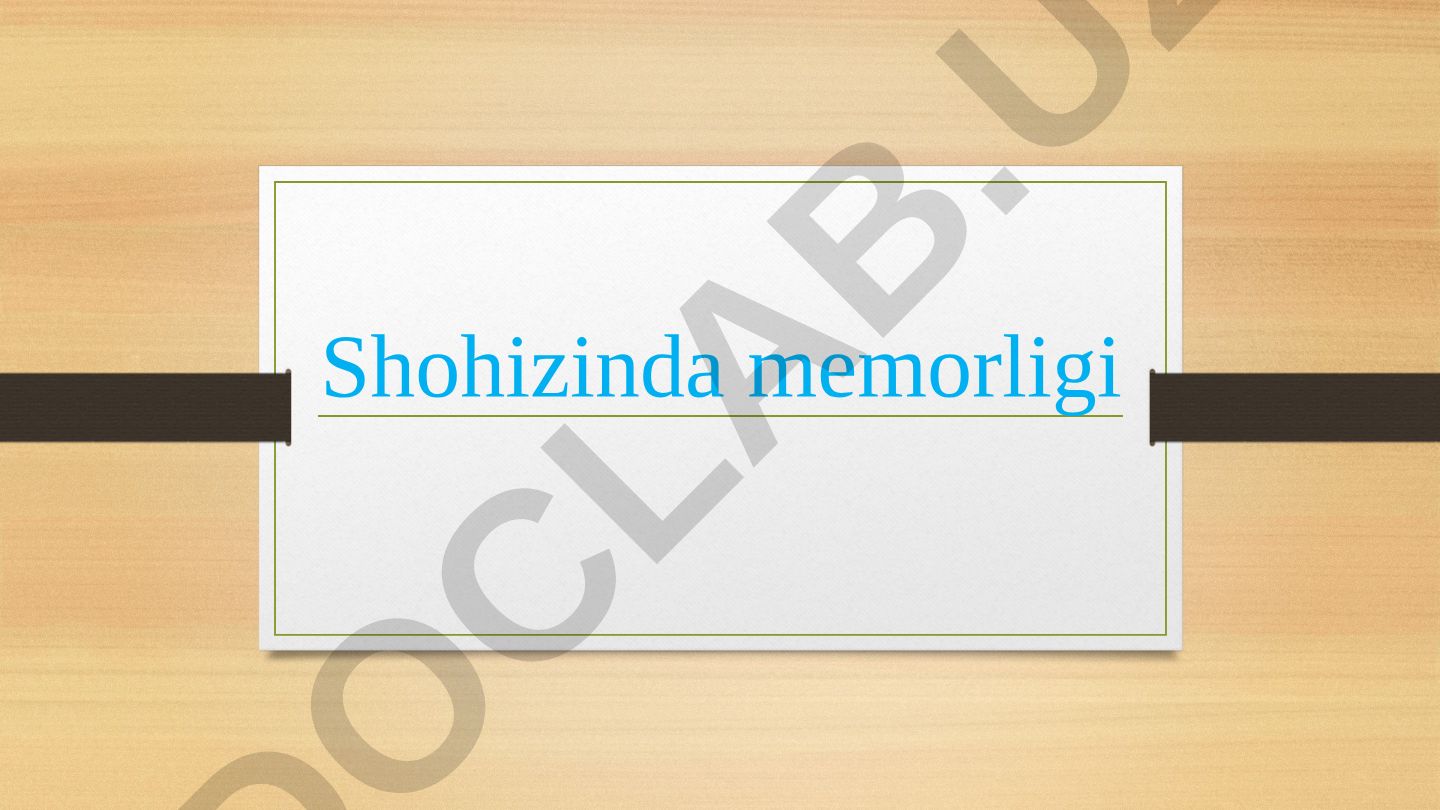 Shohi Zinda majmuasi tarixi va ma'nosi