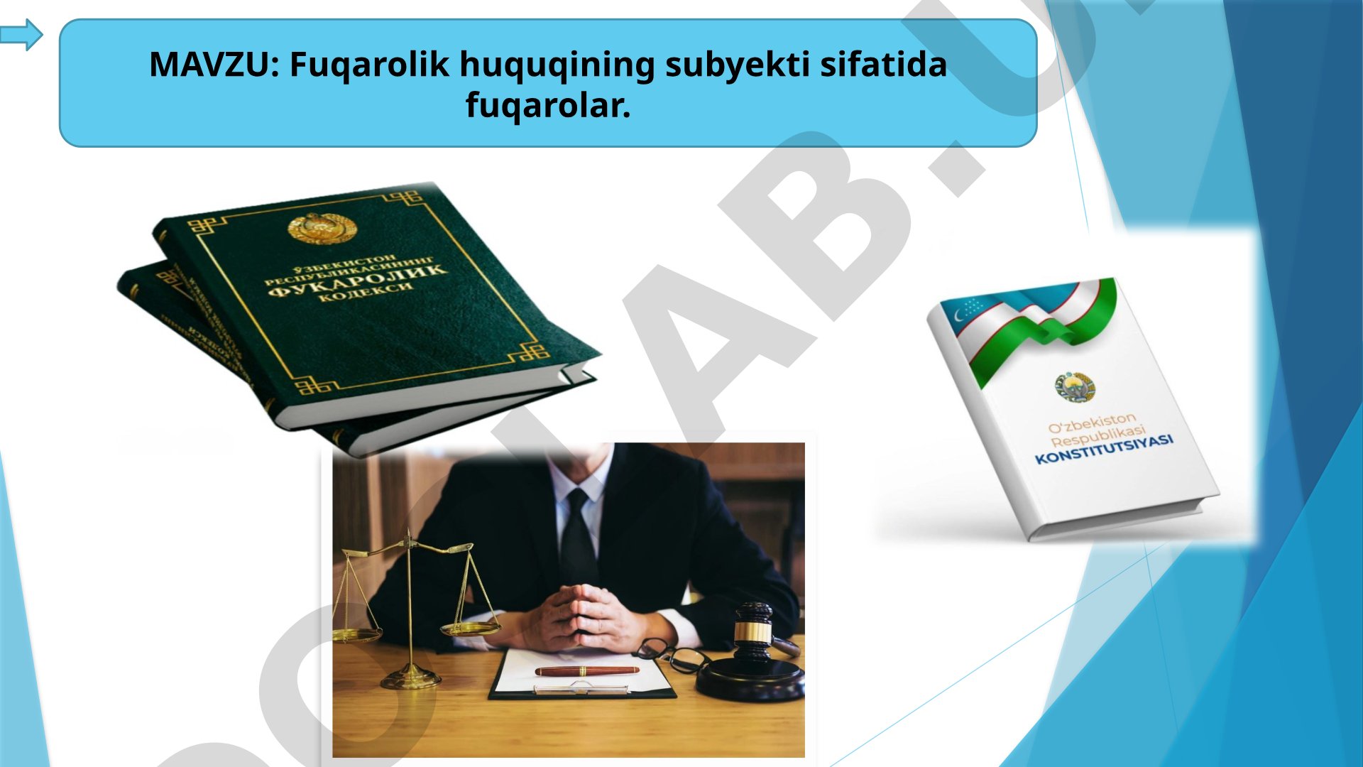 Fuqarolik huquqi taqdimoti