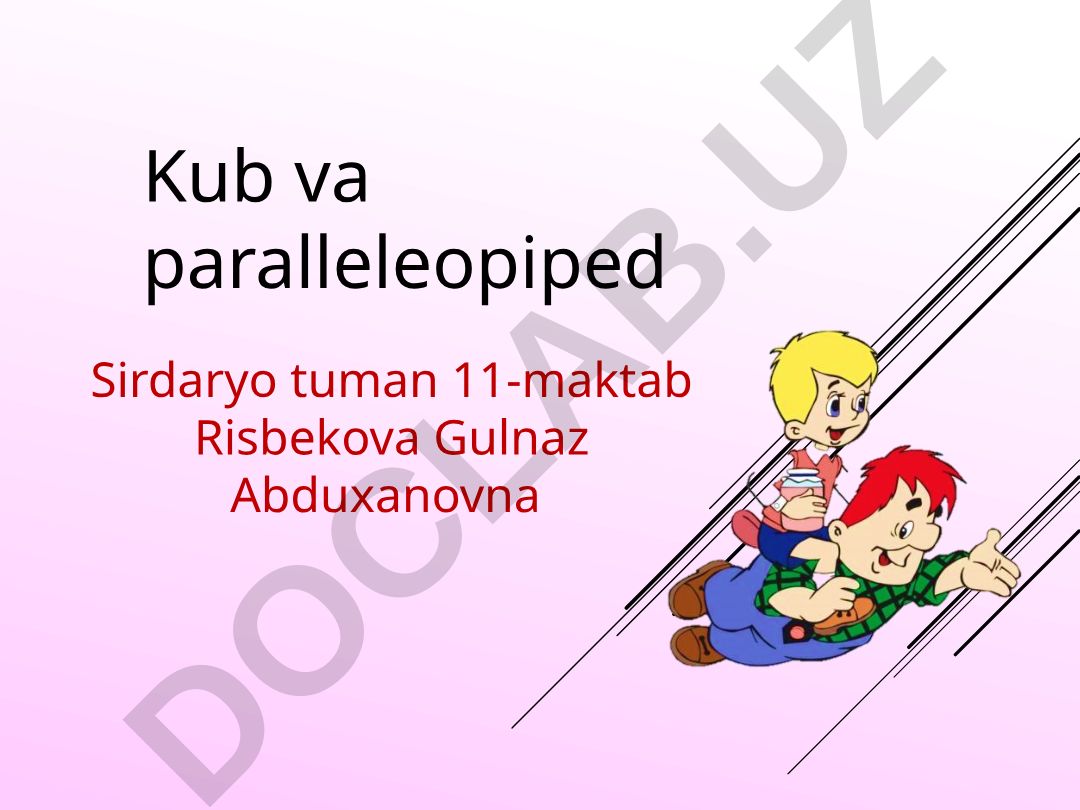 Kub va parallelepiped hajmini hisoblash