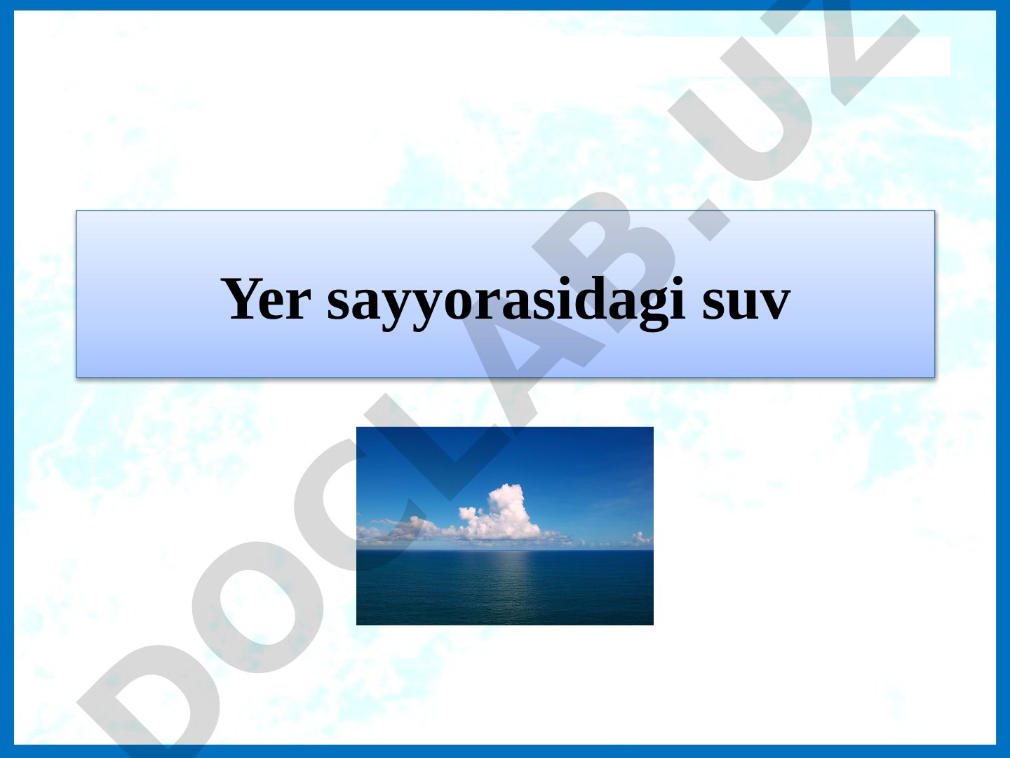 Yer sayyorasidagi suv