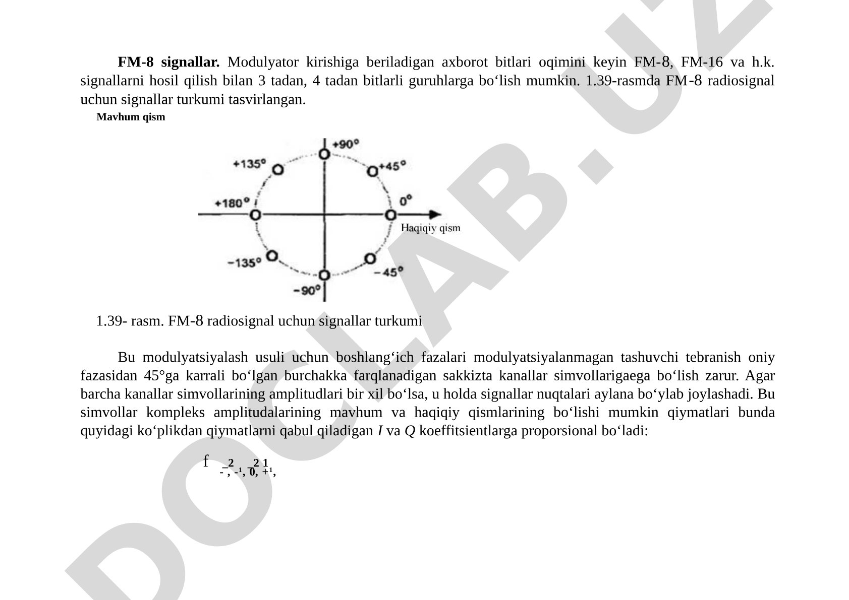 FM-8 signallar va modulyatsiya usullari