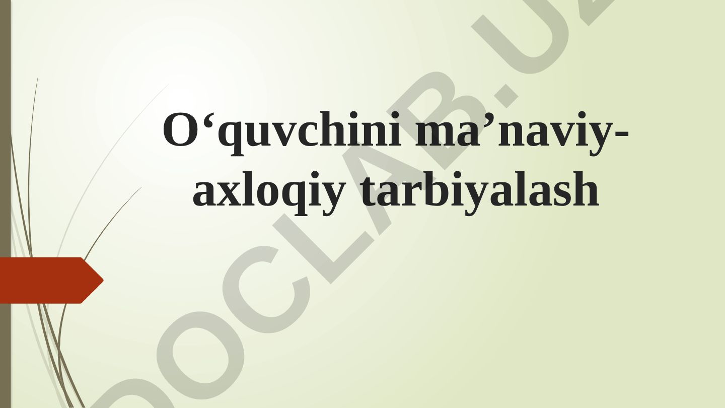 Oila tarbiyasining nazariy jihatlari va bola shaxsini shakllantirish