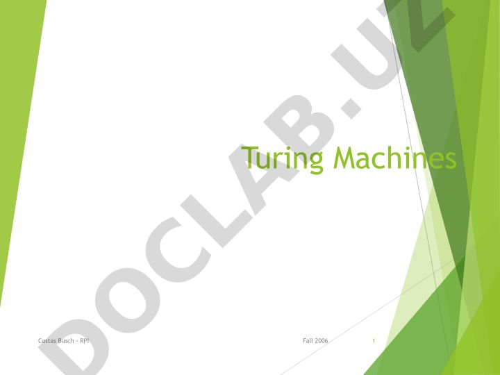 Turing Machines and Language Hierarchy