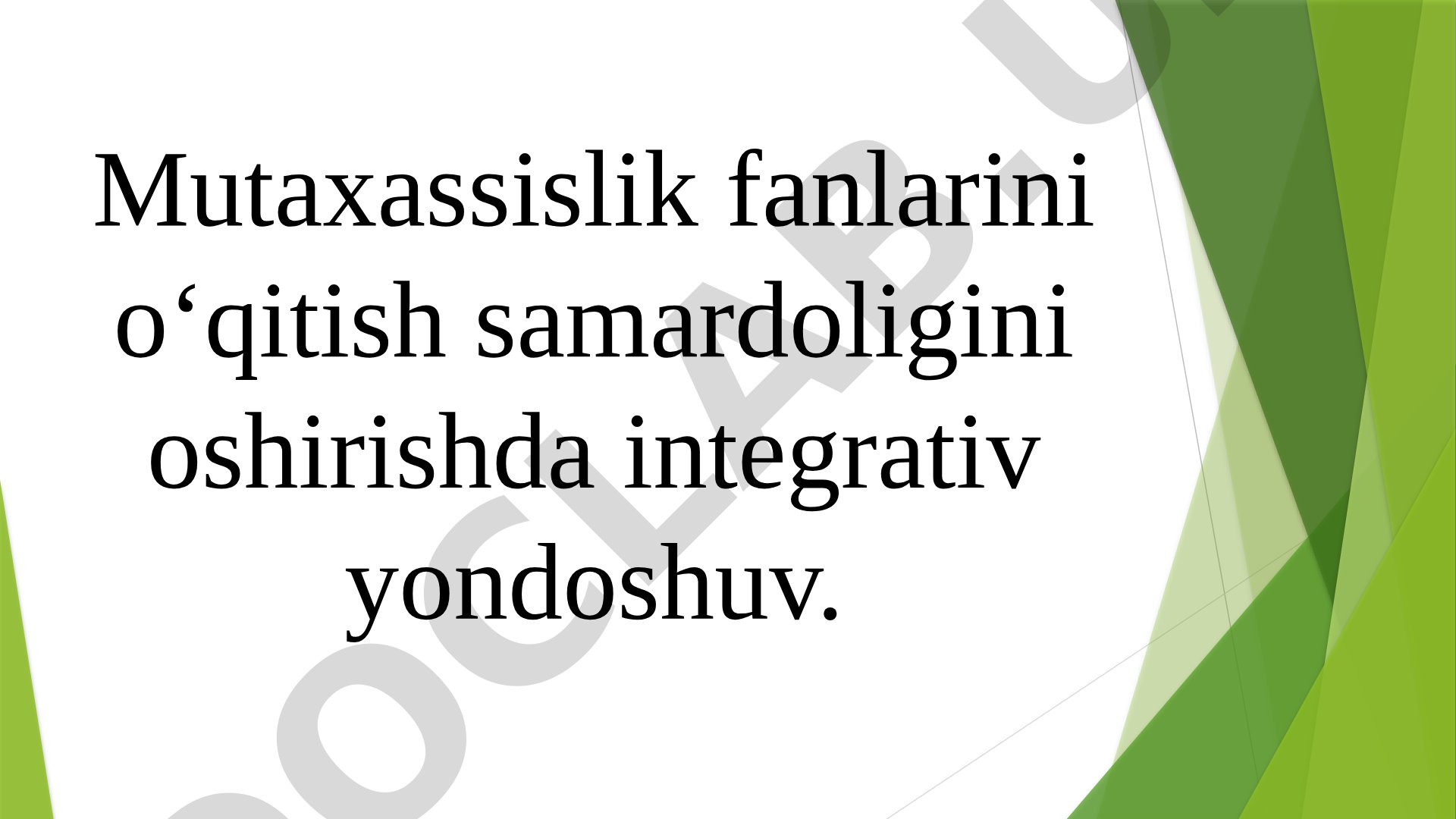 Mutaxassislik fanlarini o‘qitish samardoligini oshirishda integrativ yondoshuv
