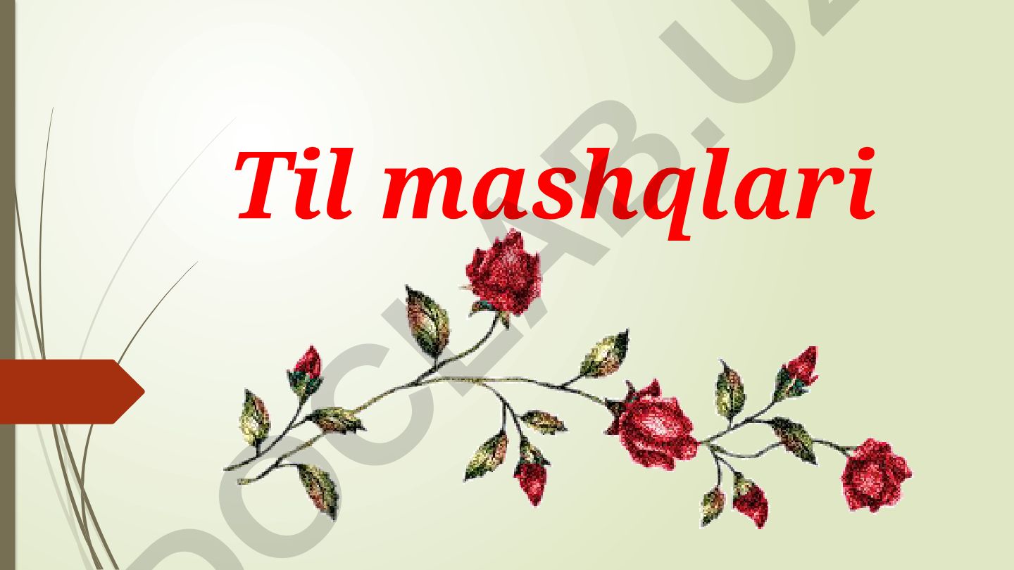 Bolalar uchun til mashqlari to'plami